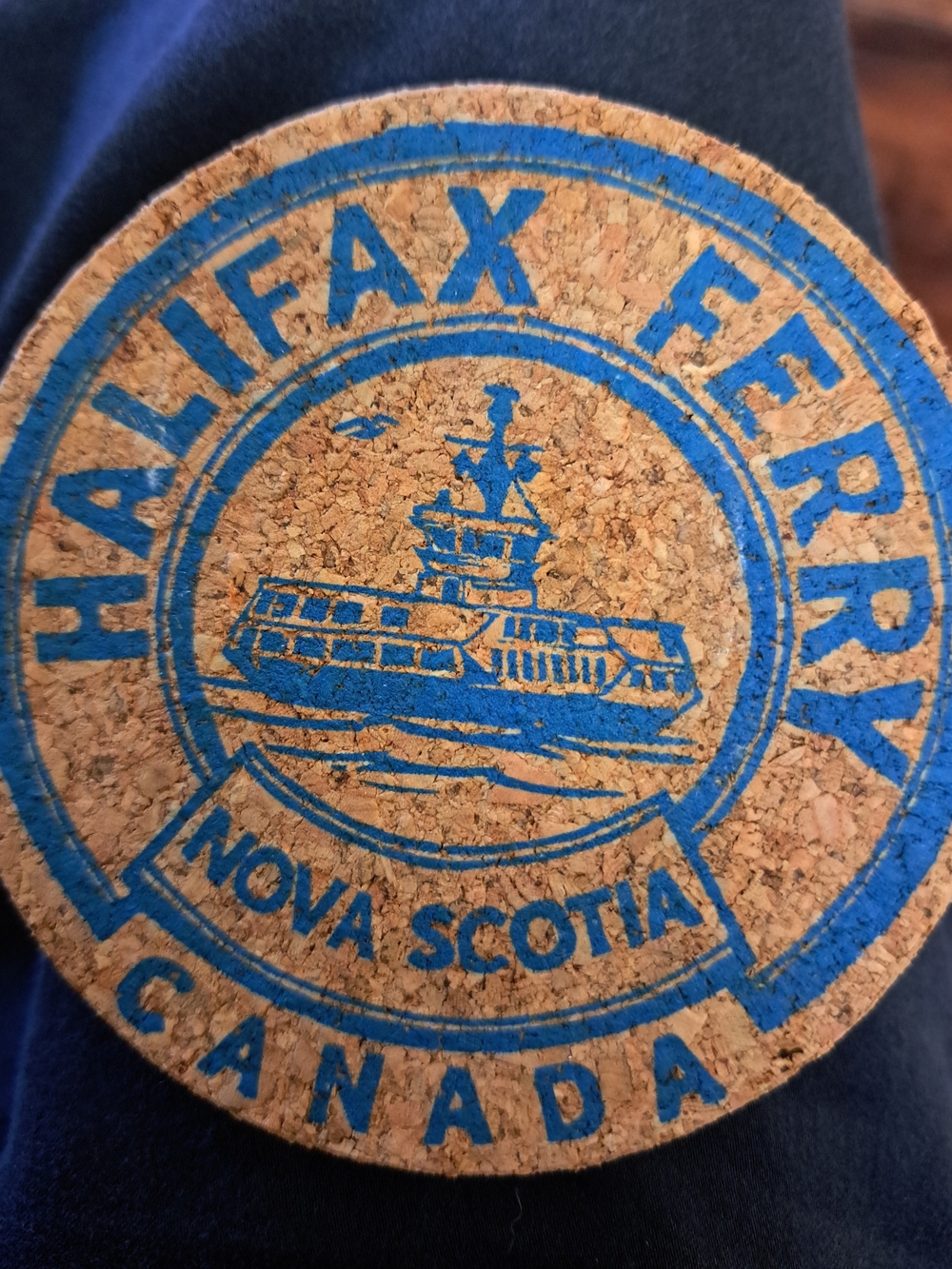 Halifax Ferry Nova Scotia Cork Drink Coasters.  Set Of 4